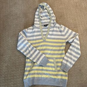 Pure Amici 100% cashmere striped hoodie